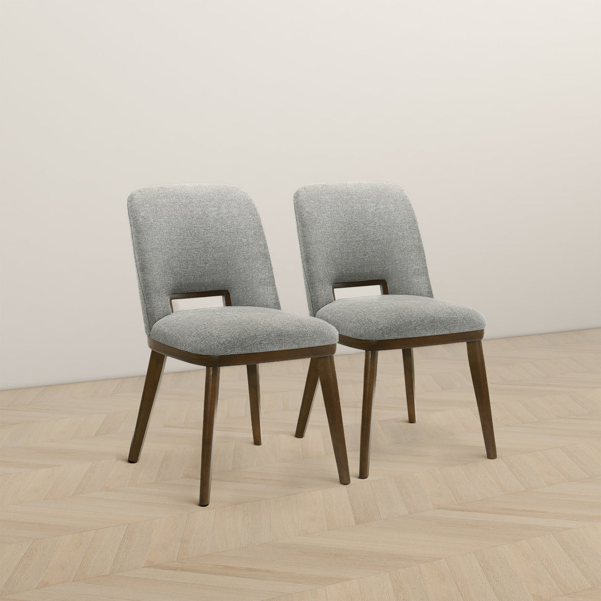 Blake Light Grey Fabric Dining Chair (Set of 2) from Ashcroft Furniture - Luna Furniture