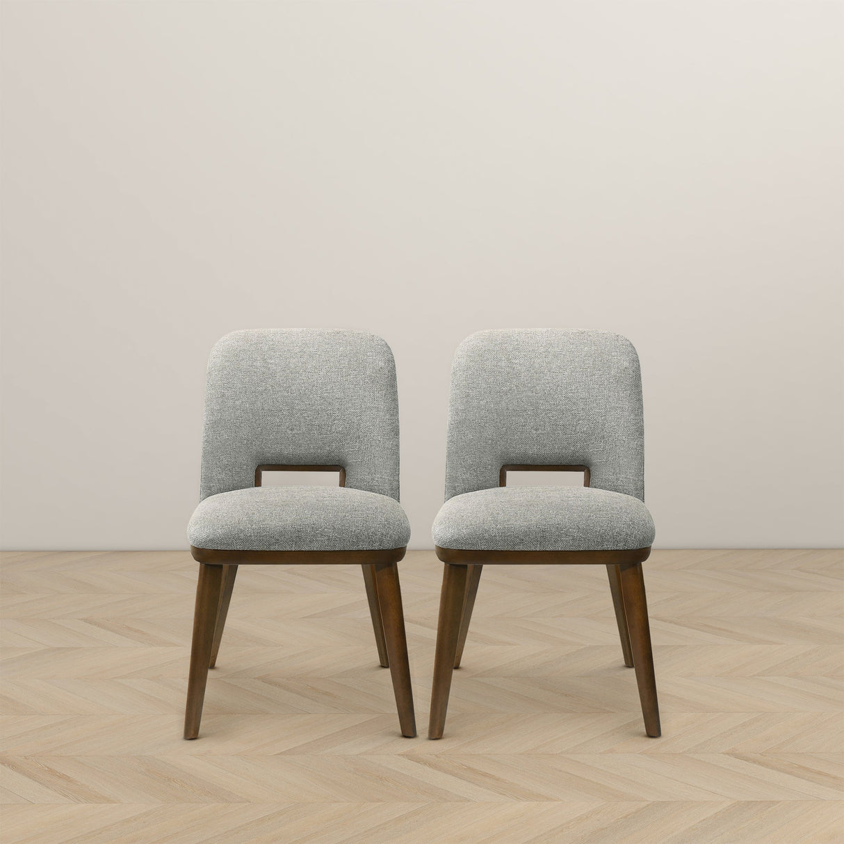 Blake Light Grey Fabric Dining Chair (Set of 2) from Ashcroft Furniture - Luna Furniture