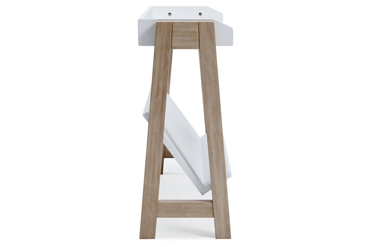 Blariden White/Tan Small Bookcase from Ashley - Luna Furniture