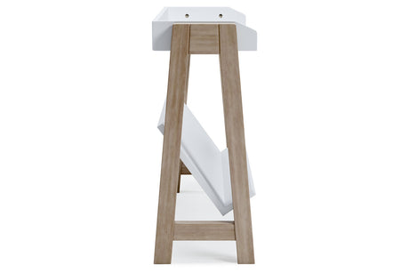 Blariden White/Tan Small Bookcase from Ashley - Luna Furniture