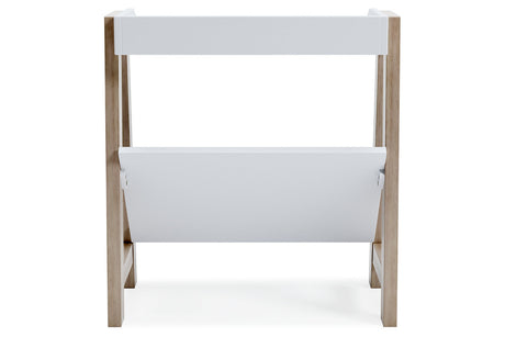 Blariden White/Tan Small Bookcase from Ashley - Luna Furniture