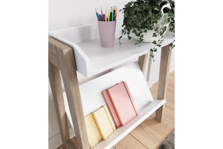 Blariden White/Tan Small Bookcase from Ashley - Luna Furniture