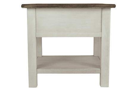 Bolanburg Two-tone Chairside End Table with USB Ports & Outlets from Ashley - Luna Furniture