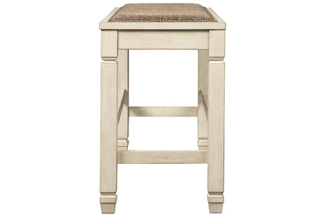 Bolanburg Two-tone Counter Height Bench from Ashley - Luna Furniture