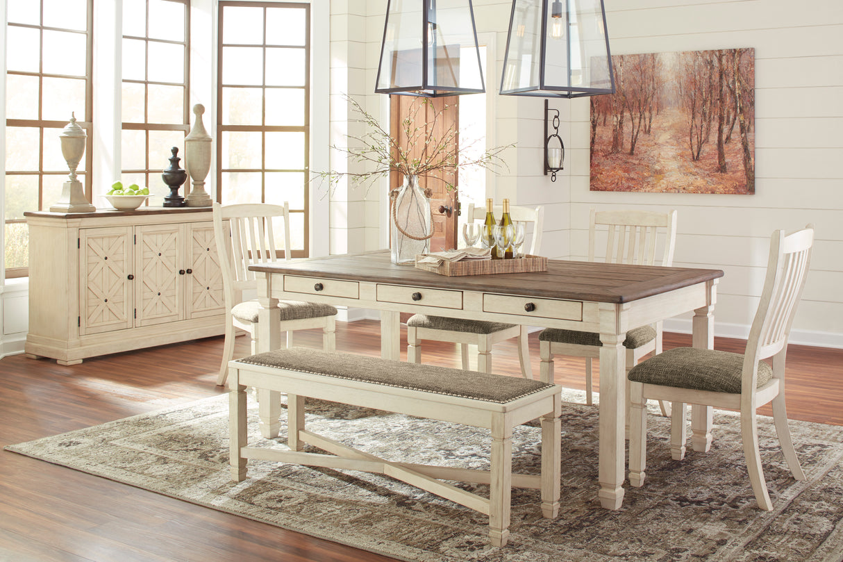 Bolanburg Two-tone Rectangular Dining Set from Ashley - Luna Furniture