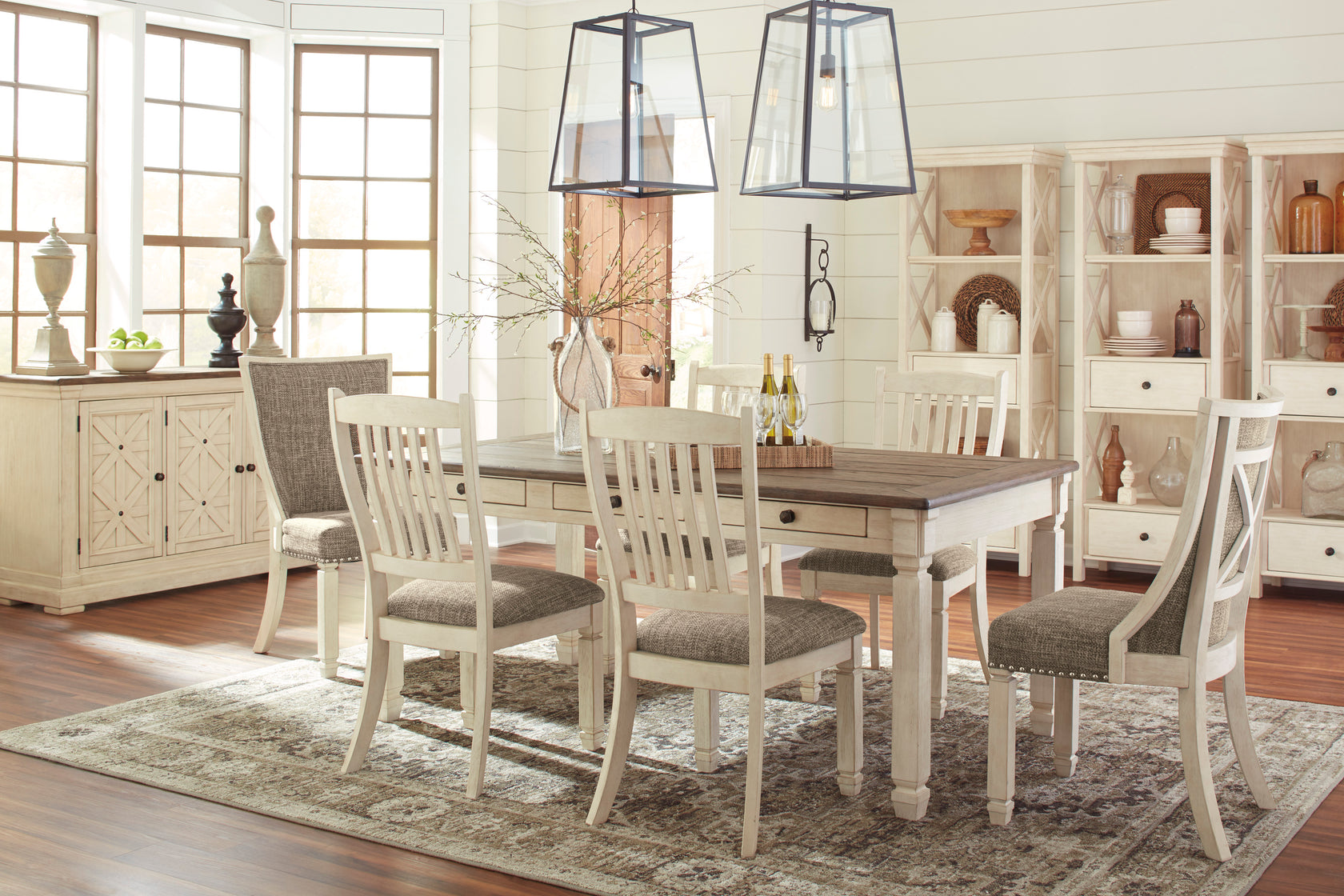 Bolanburg Two-tone Rectangular Dining Set from Ashley - Luna Furniture