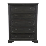 Bolingbrook Wire-Brushed Charcoal Upholstered Storage Platform Bedroom Set from Homelegance - Luna Furniture