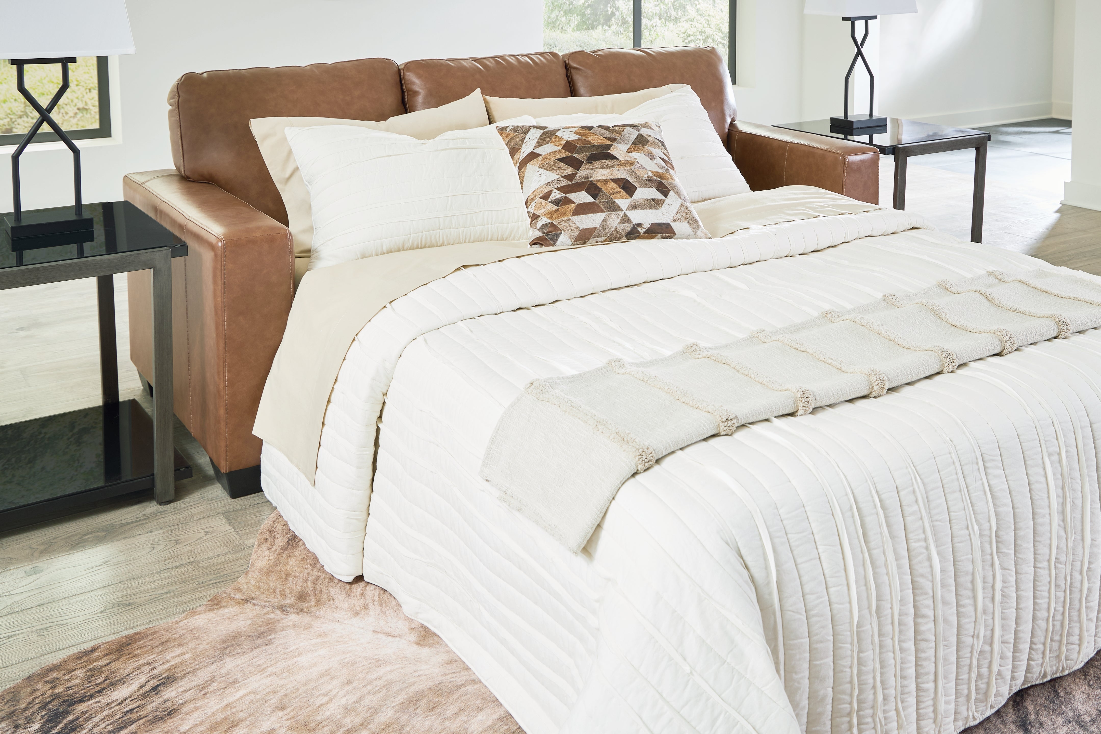 Ashley Bolsena Caramel Queen Sofa Sleeper - Luna Furniture