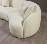 Bonita Ivory Boucle 3-Piece Curved Sectional from Nova Furniture - Luna Furniture