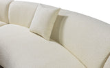 Bonita Ivory Boucle 3-Piece Curved Sectional from Nova Furniture - Luna Furniture