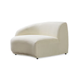 Bonita Ivory Boucle 3-Piece Curved Sectional from Nova Furniture - Luna Furniture