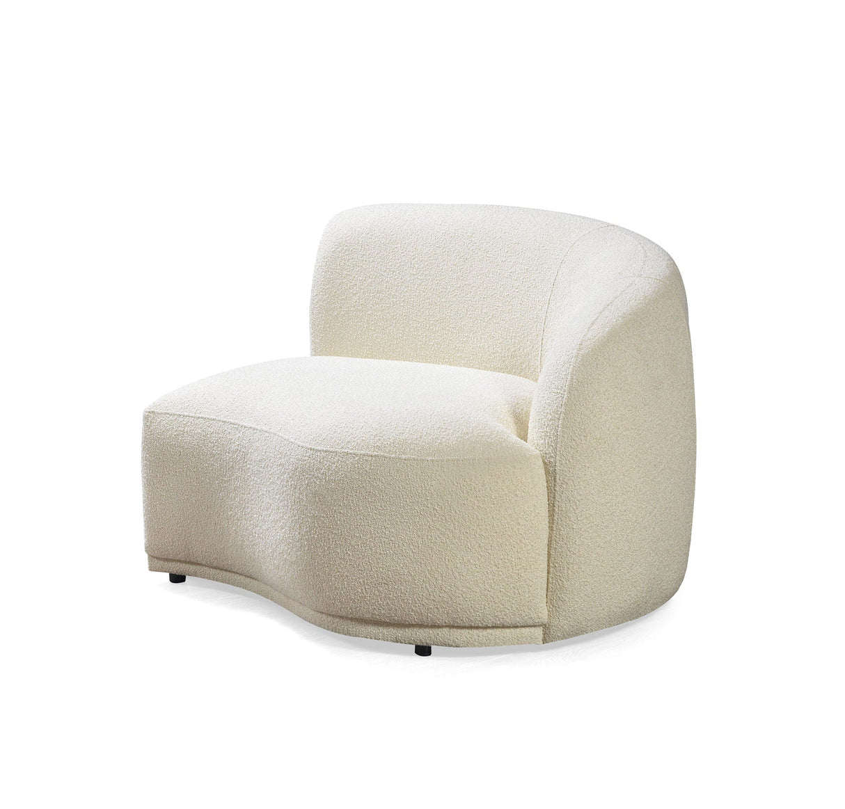 Bonita Ivory Boucle 3-Piece Curved Sectional from Nova Furniture - Luna Furniture