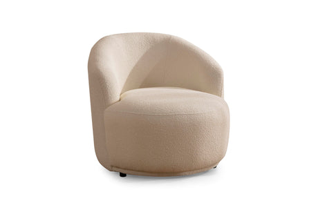 Bonita Ivory Boucle Accent Chair from Nova Furniture - Luna Furniture