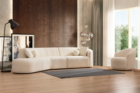 Bonita Ivory Boucle Accent Chair from Nova Furniture - Luna Furniture