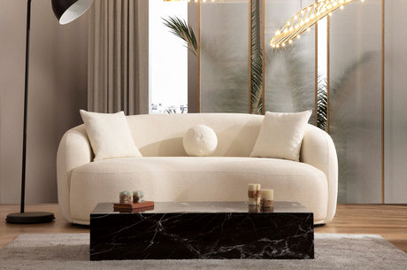 Bonita Ivory Boucle Loveseat from Nova Furniture - Luna Furniture