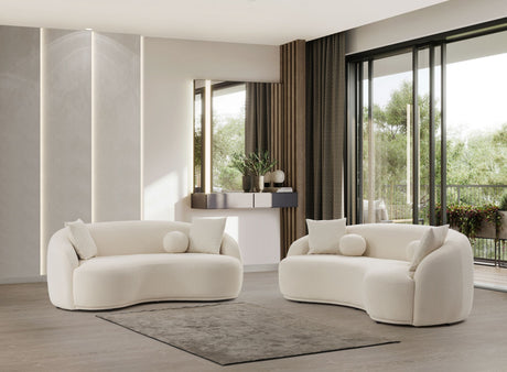 Bonita Ivory Boucle Sofa & Loveseat from Nova Furniture - Luna Furniture