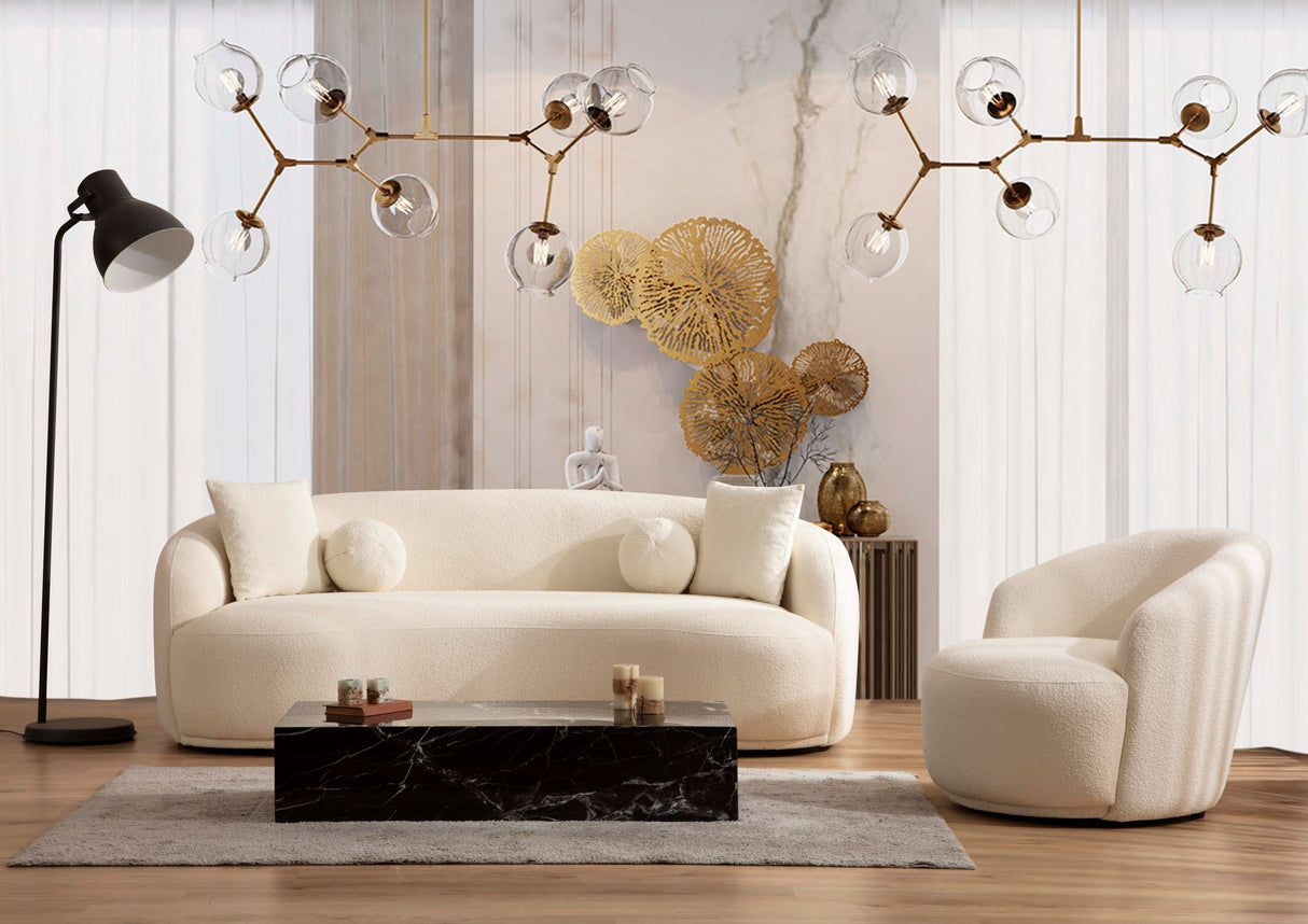 Bonita Ivory Boucle Sofa & Loveseat from Nova Furniture - Luna Furniture