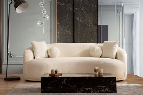 Bonita Ivory Boucle Sofa & Loveseat from Nova Furniture - Luna Furniture