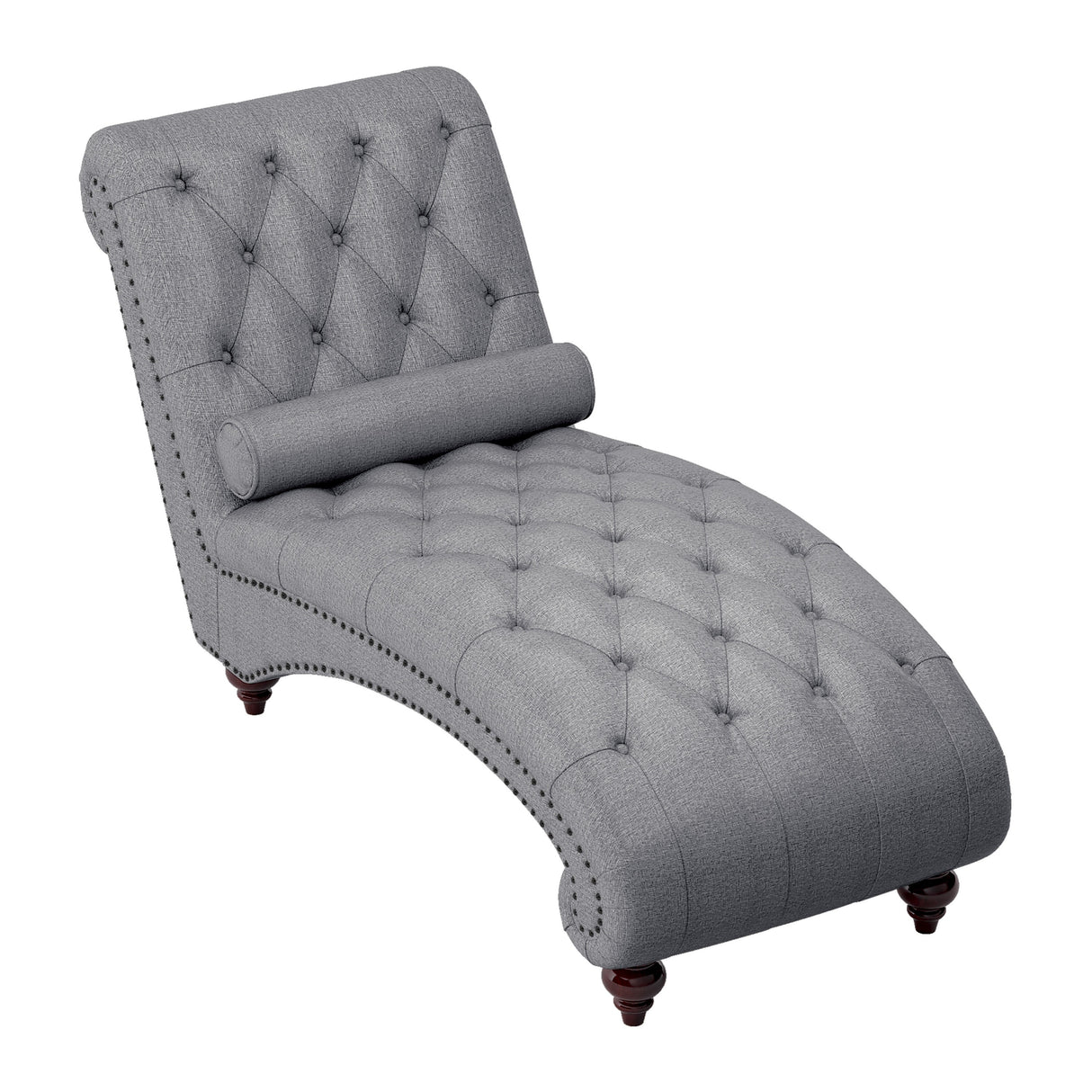 Bonne Gray Chaise from Homelegance - Luna Furniture