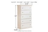 Bostwick Shoals White Chest of Drawers from Ashley - Luna Furniture