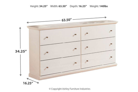 Bostwick Shoals White Dresser from Ashley - Luna Furniture