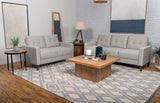 Bowen Beige Upholstered Track Arms Tufted Living Room Set from Coaster - Luna Furniture