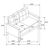 Bowen Beige 2-Piece Upholstered Track Arms Tufted Sofa Set from Coaster - Luna Furniture