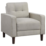 Bowen Beige Upholstered Track Arms Tufted Chair from Coaster - Luna Furniture