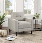 Bowen Beige Upholstered Track Arms Tufted Chair from Coaster - Luna Furniture