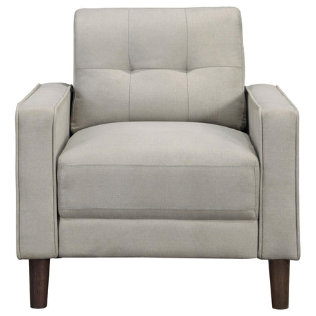 Bowen Beige Upholstered Track Arms Tufted Chair from Coaster - Luna Furniture