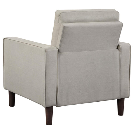 Bowen Beige Upholstered Track Arms Tufted Chair from Coaster - Luna Furniture