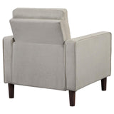 Bowen Beige Upholstered Track Arms Tufted Chair from Coaster - Luna Furniture