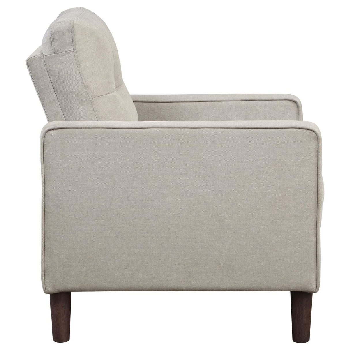 Bowen Beige Upholstered Track Arms Tufted Chair from Coaster - Luna Furniture