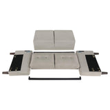 Bowen Beige Upholstered Track Arms Tufted Loveseat from Coaster - Luna Furniture