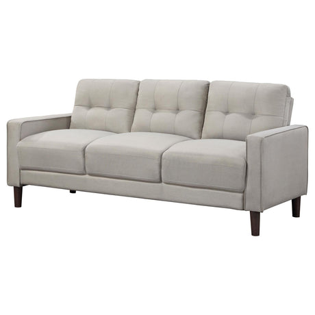 Bowen Beige Upholstered Track Arms Tufted Sofa from Coaster - Luna Furniture