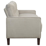 Bowen Beige Upholstered Track Arms Tufted Sofa from Coaster - Luna Furniture