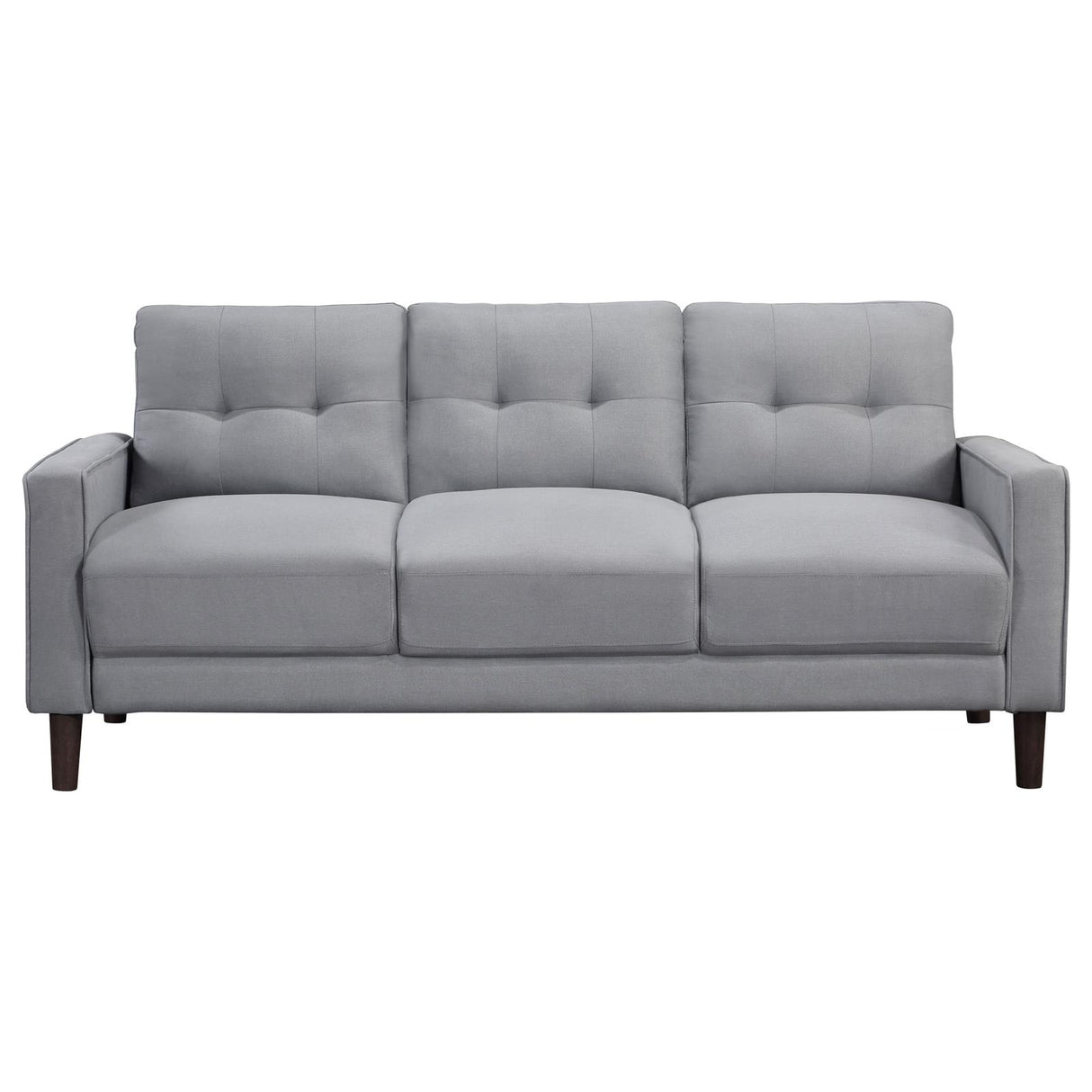Bowen Gray 3-Piece Upholstered Track Arms Tufted Sofa Set from Coaster - Luna Furniture