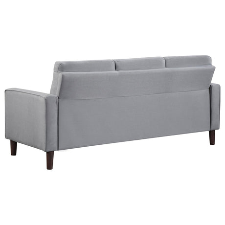 Bowen Gray Upholstered Track Arms Tufted Living Room Set from Coaster - Luna Furniture