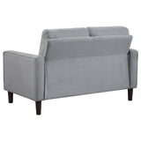 Bowen Gray 3-Piece Upholstered Track Arms Tufted Sofa Set from Coaster - Luna Furniture