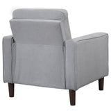 Bowen Gray Upholstered Track Arms Tufted Chair from Coaster - Luna Furniture