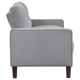 Bowen Gray Upholstered Track Arms Tufted Loveseat from Coaster - Luna Furniture