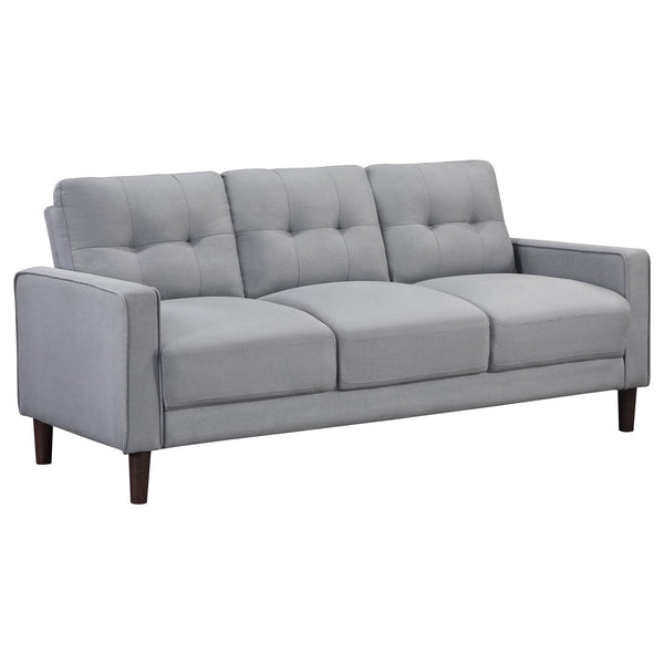 Bowen Gray Upholstered Track Arms Tufted Sofa