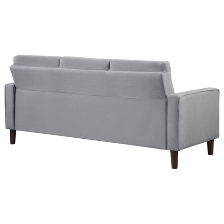 Bowen Gray Upholstered Track Arms Tufted Sofa from Coaster - Luna Furniture