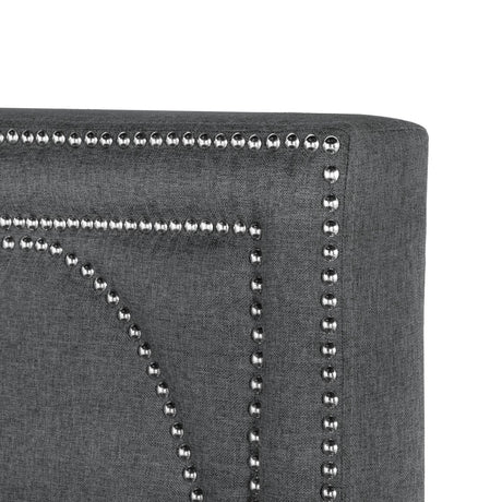 Bowfield Charcoal Upholstered Bed with Nailhead Trim from Coaster - Luna Furniture
