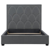 Bowfield Charcoal Upholstered Bed with Nailhead Trim from Coaster - Luna Furniture