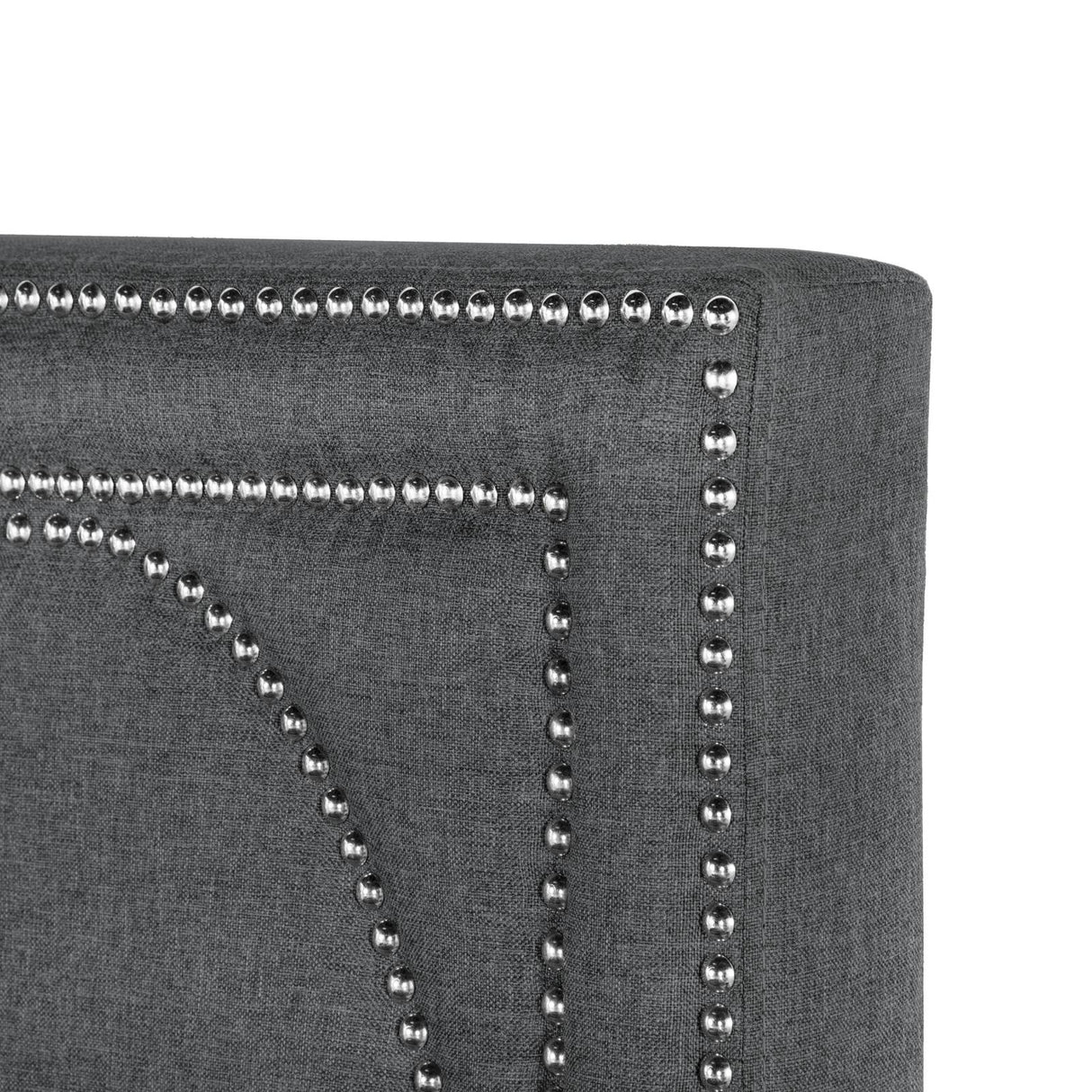 Bowfield Charcoal Upholstered Bed with Nailhead Trim from Coaster - Luna Furniture