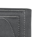 Bowfield Charcoal Upholstered Bed with Nailhead Trim from Coaster - Luna Furniture