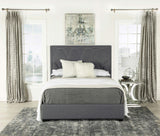 Bowfield Charcoal Upholstered Bed with Nailhead Trim from Coaster - Luna Furniture