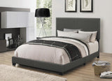 Boyd Charcoal Upholstered Eastern King Bed with Nailhead Trim from Coaster - Luna Furniture