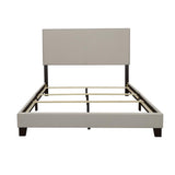 Boyd Ivory Upholstered Queen Bed with Nailhead Trim from Coaster - Luna Furniture